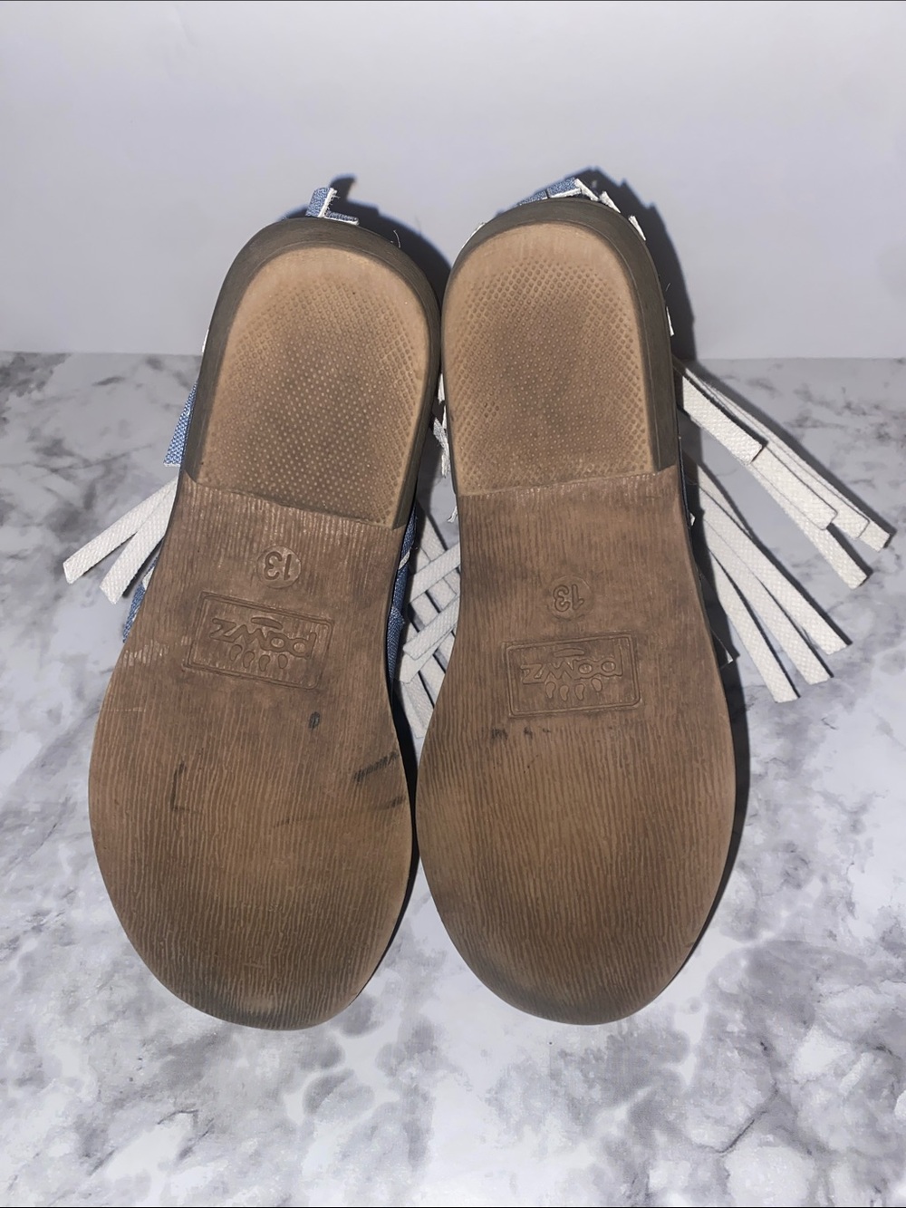 PAWZ Light Blue Embroidered Fringe Ankle Boots - Picture 5 of 5
